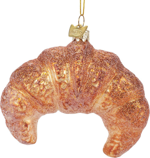 Kurt Adler Noble Gems Croissant Glass Christmas Tree Ornament NB1551