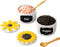 Salt Cellar Salt Pig Salt Box Salt Container Ceramic Sunflower Shaped Salt Cellar With Lid and Spoon