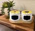 Salt Cellar Salt Pig Salt Box Salt Container Ceramic Sunflower Shaped Salt Cellar With Lid and Spoon