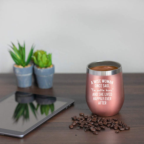 Retirement Gifts For Women 2022 - Retired Gifts For Women - Female Retirement Gifts - Coworker Leaving Gifts, Farewell Gifts, Goodbye Gift For Women, Colleagues, Coworkers, Friends - 12Oz Wine Tumbler
