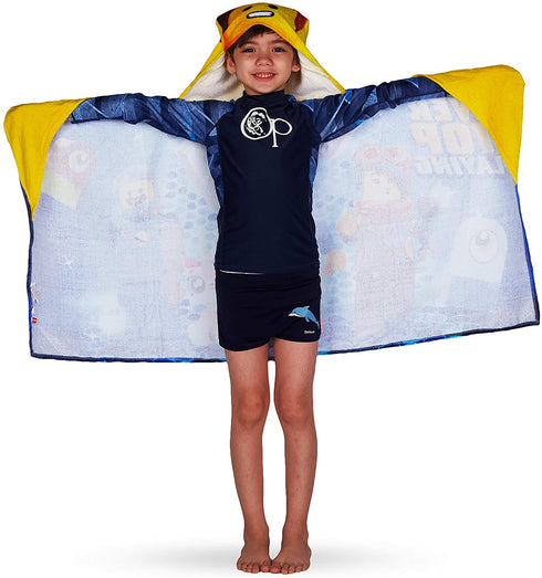 Franco Kids Bath Hooded Towel Wrap, 24 in x 50 in, Lego Movie 2