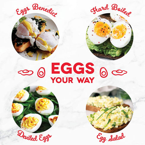 Dash Rapid Egg Cooker: 6 Egg Capacity Electric Egg Cooker for Hard Boiled Eggs, Poached Eggs, Scrambled Eggs, or Omelets with Auto Shut Off Feature - Black