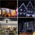 BRIGHTDECK Christmas Icicle Lights 192 LED 16.4 FT 8 Modes Waterproof Cool White Christmas String Lights for Holiday Home Patio Party Indoor Outdoor Xmas Decorations