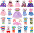 Funlight Chelsea Doll Clothes and Accessories 4 Dresses 4 Outfits 2 Shoes with Bonus 20 Rubber Band for 5.3 Inch Chelsea Doll