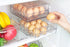 Foxko Egg Holder, Refrigerator Storage Organizer, Stackable Container