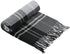 JUDYBRIDAL Plaid Chenille Throw Blanket Extra Soft Blanket All-Season Dual-Sided Home Decor Blankets with 3 Inches Tassels for Bed Sofa Couch Chair 50" W x 67" L (Black/White)
