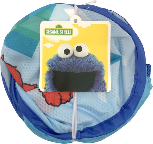 Sesame Street Elmo Yay Pop Up Hamper - Mesh Laundry Basket/Bag with Durable Handles, 22" x 14" (Official Sesame Street Product)