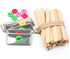 Yaekoo Set of 6 Stainless Steel Popsicle Mold and Rack Set - Homemade Ice Treat Makerwith 50 Wooden Sticks and 6 Silicone Seals and Bonus Cleaning Brush