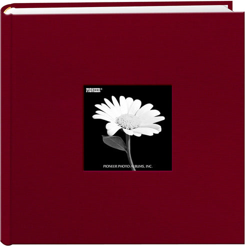 Fabric Frame Cover Photo Album 200 Pockets Hold 4x6 Photos, Champion Burgundy