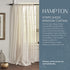 Elrene Home Fashions Hampton Stripe Sheer Window Curtain, 52" x 84" (1 Panel), Linen