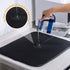 Dish Drying Mat for Kitchen Counter Dishes Towels Absorbent Sink Drain Mats with Mircofiber,14" x17?,3 Pack Black