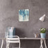 UTOP-art Blue Abstract Wall Art Canvas Painting: Navy and Gray Artwork Silver Print Modern Picture on Large Canvas Poster for Living Room and Office