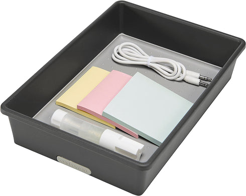 madesmart - 29696 Classic 9.75" x 6.75" Bin - Granite | CLASSIC COLLECTION | Soft-grip Lining and Non-slip Rubber Feet | BPA-Free