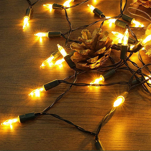 Battery Operated String Lights, 2 Pack 50 LED Christmas Lights Waterproof Mini Lights Set with 8 Modes for Outdoor Indoor Christmas Tree Wreath Wedding Patio Party Garden Decor Warm White