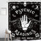 Homewelle Gothic Psychic Shower Curtain 72Wx72L Inch Goth Ouija Spooky Occult Hands Palmistry Witchy Reading Cool Palm Hippy Mysterious Tarot Whimsy Horror Edgy Bathroom Decor Polyester Fabric Bathtub