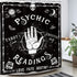 Homewelle Gothic Psychic Goth Shower Curtain 60Wx72L Inch Spooky Moth Tarot Halloween Ouija Hands Palmistry Reading Witch Cool Palm Hippy Mysterious Whimsy Edgy Polyester Fabric Bathtub Bathroom Decor