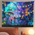 Wxnixyou 59"x79" Trippy Mushroom Tapestry Wall Hanging and Aesthetic Jellyfish Nature Tapestries Black Light Night Poster for Bedroom, Living Room Decor , Birthday Party Gift