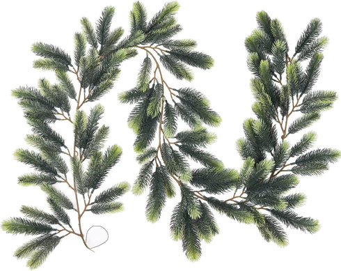 Artiflr 6 Feet Artificial Christmas Pine Garland, Winter Greenery Garland for Holiday Season Mantel Fireplace Table Runner Centerpiece Décor