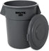 Rubbermaid Commercial FG265400GRAY BRUTE Heavy-Duty Round Waste/Utility Container, 55-gallon Lid ONLY, Gray