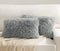 HBlife Pack of 2 Decorative Faux Fur Throw Pillow Covers Super Soft Luxury Cushion Pillowcase Fluffy Fuzzy Pillow Case for Bed Sofa Chair, 12X20 Inch Grey
