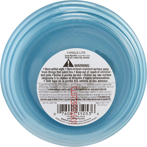CANDLE-LITE Ocean Blue Mist Candle, 18 oz