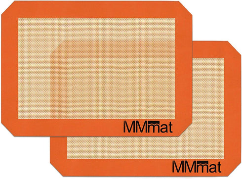 MMmat Quarter Sheet Silicone Baking Mats - Best German Silicone - Set of 2