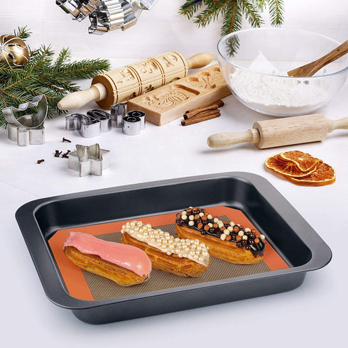 MMmat Quarter Sheet Silicone Baking Mats - Best German Silicone - Set of 2