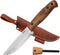 BPS Knives Adventurer - Bushcraft Knife - Fixed-Blade Carbon Steel Knife with Leather Sheath and Firestarter - Outdoor Full Tang Knife - Camping Knives - Survival Tactical Camp Knife - Utility Knife
