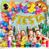 Winrayk 113PCS Fiesta Balloon Garland Arch Kit Mexican Themed Fiesta Party Decorations with Fiesta Golden Letters Avocado Cactus Taco Alpaca Cinco De Mayo Party Decorations for Kids Adults