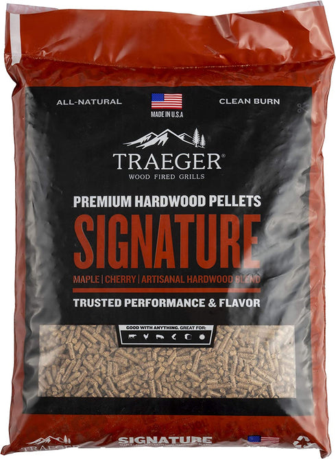Traeger Grills Signature Blend 100% All-Natural Hardwood Pellets for Grill, Smoke, Bake, Roast, Braise and BBQ, 20 lb. Bag