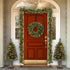 Pack of 2 Wreath Hanger,Adjustable Wreath Hanger for Front Door from 14.9 to 25 Inch,20 lbs Larger Door Wreath Hanger Christmas Wreaths,Black