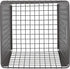 Spectrum Diversified Macklin, Stamped Steel & Wire Basket for Closet & Cubby Storage Vintage-Inspired Design with Customizable Label Plate, Large, Gray