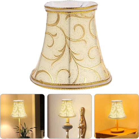 IMIKEYA Small Barrel Lamp Shade DIY Handmade Royal European Style Fabric Lamp Cover Shade Retro Floor Chandelier Light Shade Replacement for Home Shop