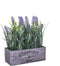 WITTY REMARK Fake Plants Artificial Lavender in Wooden Pots 10 Inches for Home Decoration Indoor/Outdoor Patio, Window, Table, Porch