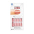 Kiss Nails GEL FANTASY Short Design Nails w/Adhesive Tabs & Glue (KGN12-RIBBONS) (1 PACK)