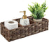 Back of Toilet Basket Toilet Tank Tray Toilet Tank Basket with 3 Section, Basket Organizer for Bathroom,Decorative Wicker Baskets for Bathroom Counter