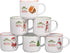 Christmas Coffee Mugs Set of 6 Large-sized 14 Ounce Christmas Theme Perfect For Christmas Gift Baskets Ceramic Coffee Mugs Restaurant Coffee Mugs By Bruntmor