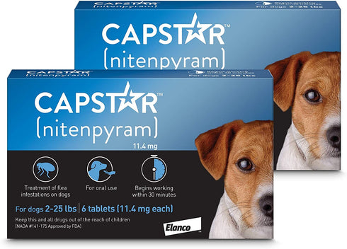 Capstar Flea Tablets for Dogs 2-25 lbs., Count of 12, 12 CT
