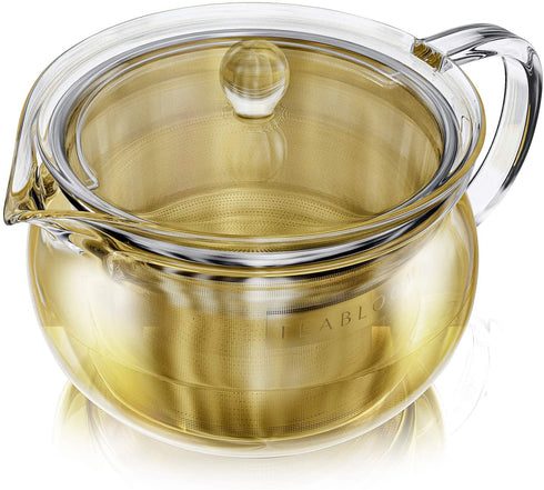 Teabloom Kyoto 2-in-1 Tea Kettle and Tea Maker Glass Teapot with Removable Loose Tea Filter Tea Connoisseur's Choice