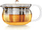 Teabloom Kyoto 2-in-1 Tea Kettle and Tea Maker Glass Teapot with Removable Loose Tea Filter Tea Connoisseur's Choice