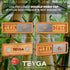 TEYGA Bamboo Dishwasher Clean Dirty Sign - With Stainless Steel Window - Clean Dirty Sign for Dishwasher, No-Scratch Dishwasher Dirty Clean Magnet, 2 Two-Sided Stickers, Clean Dirty Dishwasher Magnet