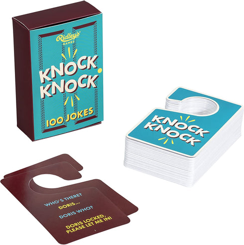 Ridley’s 100 Knock Knock Joke Cards – Includes 100 Jokes for Kids and Adults, Funny Jokes for Family-Friendly Fun – Makes a Great Gift Idea