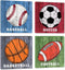 EXCELLO GLOBAL PRODUCTS 4 Pack of 12x12 Wall Hanging Sports Signs