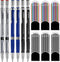 ExcelFu 6 Pieces 2.0 mm Mechanical Pencils with 6 Cases Lead Refills, Color and Black Refills for Draft Drawing, Carpenter, Writing, Crafting, Art Sketching