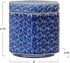 Creative Co-Op Debossed Decorative Stoneware Lid & Pattern, Distressed Crackle Glaze, Blue Jar