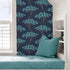 NuWallpaper NUS3147 Blue Ficus Peel & Stick Wallpaper