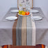 ZEREAA Farmhouse Table Runner - Brown Wood Plank Texture Burlap Table Runner 108 Inches Long for Dining Room, Kitchen, Wedding, Party Table Decor, 13" x 108"