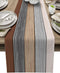 ZEREAA Farmhouse Table Runner - Brown Wood Plank Texture Burlap Table Runner 108 Inches Long for Dining Room, Kitchen, Wedding, Party Table Decor, 13" x 108"