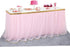 Pink Tulle Table Skirt Tutu Table Skirts for Rectangle Tables 6ft Baby Shower Girl Unicorn Party Wedding Princess Birthday