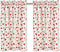 Cackleberry Home Hearts & Lace Cafe Curtains 28 Inches W x 30 Inches L, Set of 2